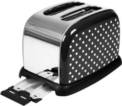 Kalorik - Classic - 2 Slice Polka Dot Steel Toaster-Black&White